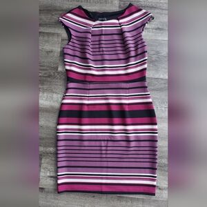 Sheath dress (Purple Striped) Size 6